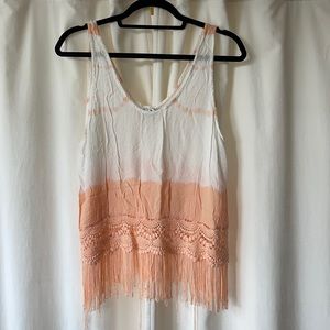 Day Trip Tye Dye Fringe Bottom Tank